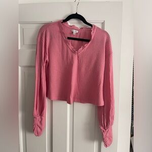Pink crop long sleeve